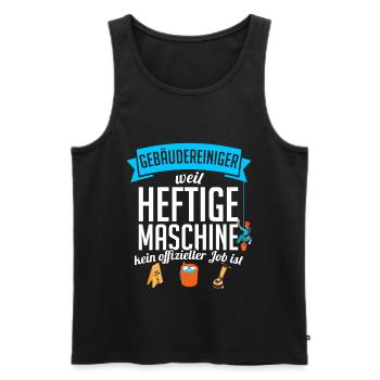 Geschenk für Gebäudereiniger - Männer Premium Bio Tank Top - Schwarz - Vorne - Michal (187cm)