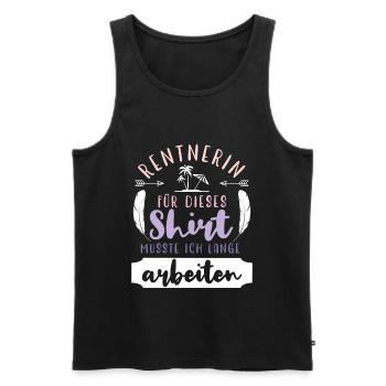 rente abschied kollegin Rentnerin Ruhestand - Männer Premium Bio Tank Top - Schwarz - Vorne - Michal (187cm)