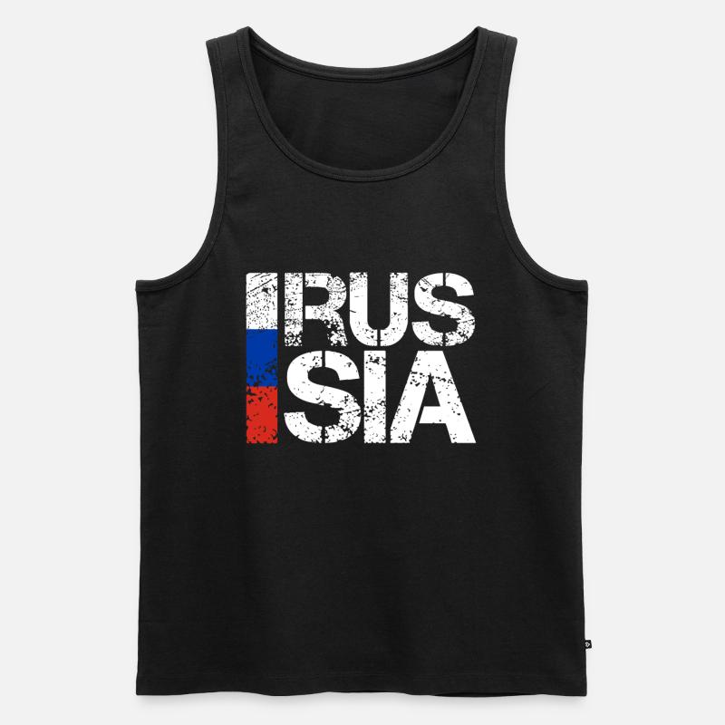 Russland - Männer Premium Bio Tank Top - Schwarz