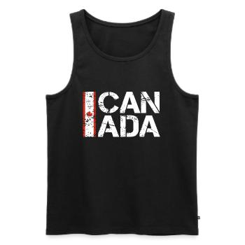 Canada - Débardeur bio Premium Homme - noir - Devant - AI Model Male 178 light (178cm)