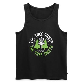 Disc Golf - Männer Premium Bio Tank Top - Schwarz - Vorne - Michal (187cm)