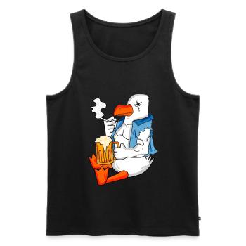 Dangerous seagull beer North Sea Moin seagull - Men's Premium Organic Tank Top - black - Front - Michal (187cm)