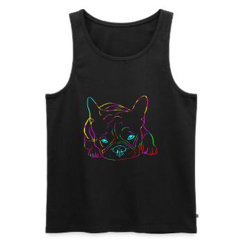 French bulldog colors - Men's Premium Organic Tank Top - black - Front - Michal (187cm)