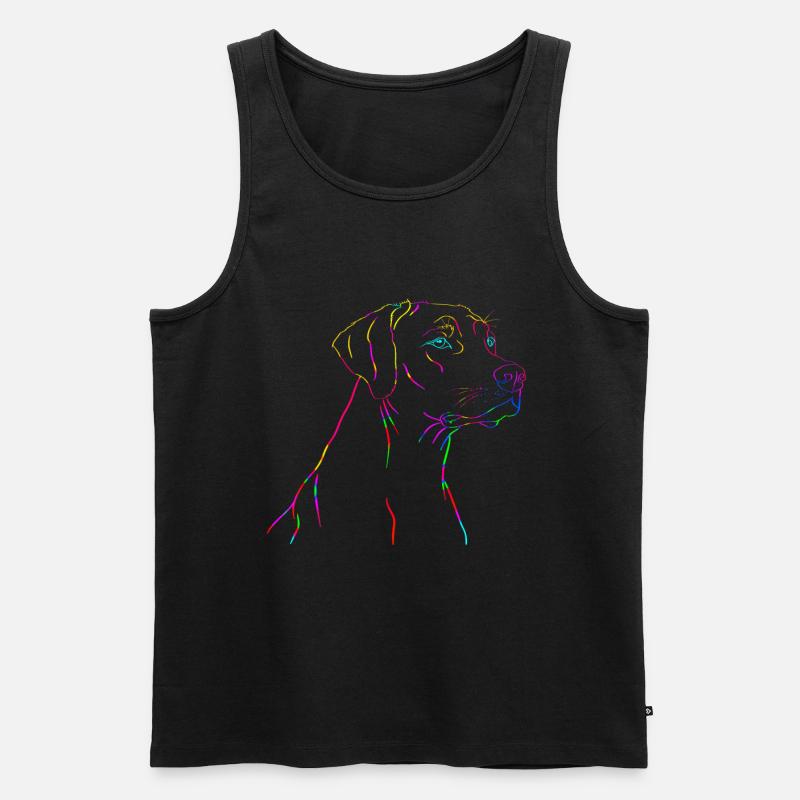 Rhodesian Ridgeback Farben - Männer Premium Bio Tank Top - Schwarz