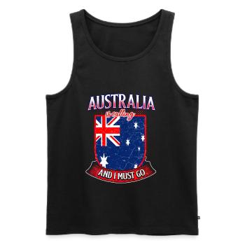 Australien Fan - Männer Premium Bio Tank Top - Schwarz - Vorne - Michal (187cm)