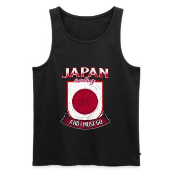 Japan Fan - Men's Premium Organic Tank Top - black - Front - AI Model Male 178 light (178cm)