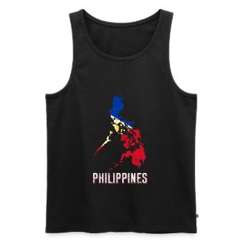 Philippinen - Männer Premium Bio Tank Top - Schwarz - Vorne - AI Model Male 178 light (178cm)