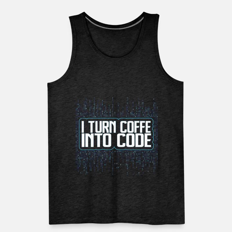 Cadeau de café de codage de programmeurs drôles Débardeur bio Premium Homme