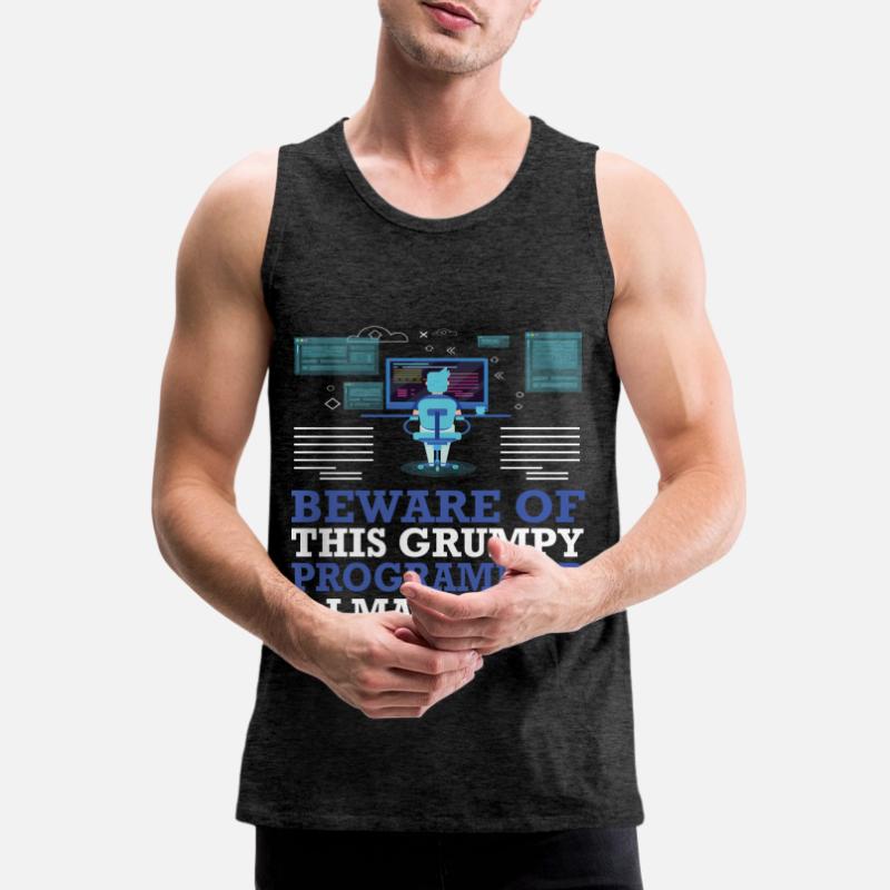 Funny Programmers Coding Gift Men's Premium Organic Tank Top