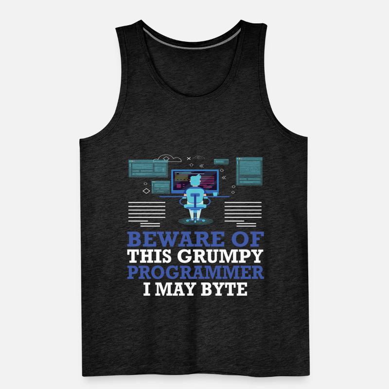 Funny Programmers Coding Gift Men's Premium Organic Tank Top