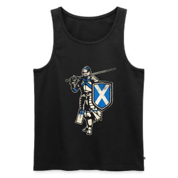Schottischer Ritter - Männer Premium Bio Tank Top - Schwarz - Vorne - Michal (187cm)