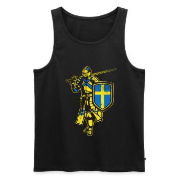 Swedish knight - Men's Premium Organic Tank Top - black - Front - AI Model Male 178 light (178cm)