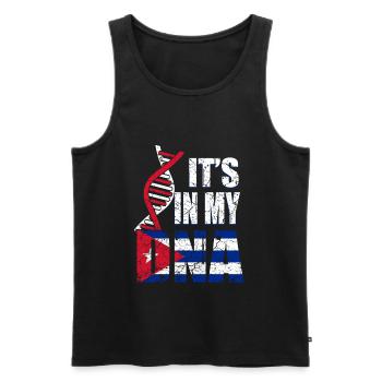 Kuba ist in meiner DNA - Männer Premium Bio Tank Top - Schwarz - Vorne - Michal (187cm)