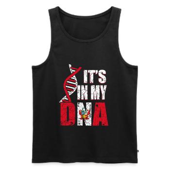 Peru ist in meiner DNA - Männer Premium Bio Tank Top - Schwarz - Vorne - Michal (187cm)