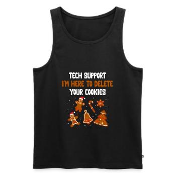 Technical Support Christmas Cookies IT - Men's Premium Organic Tank Top - black - Front - Michal (187cm)
