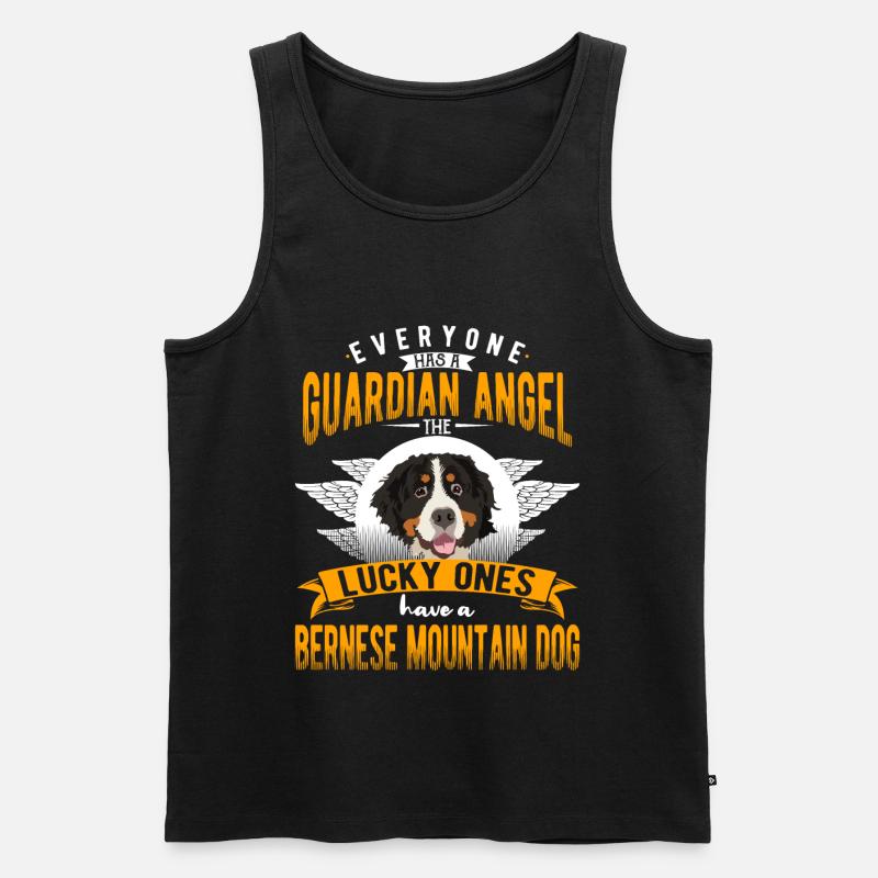 Berner Sennenhund witziges Geschenk - Männer Premium Bio Tank Top - Schwarz