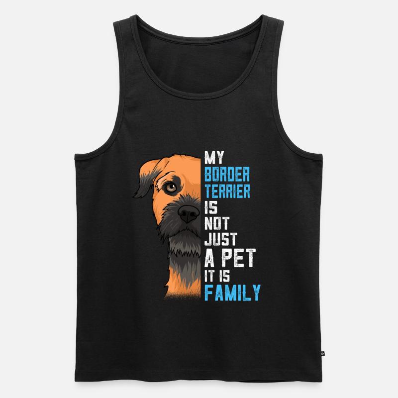 Border Terrier Geschenkidee - Männer Premium Bio Tank Top - Schwarz