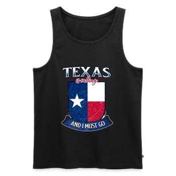 Texas - Männer Premium Bio Tank Top - Schwarz - Vorne - Michal (187cm)