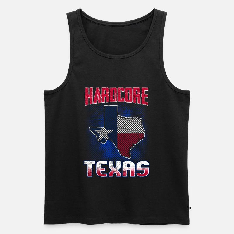 Texas - Männer Premium Bio Tank Top - Schwarz