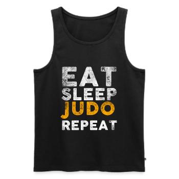 Judo - Débardeur bio Premium Homme - noir - Devant - Michal (187cm)