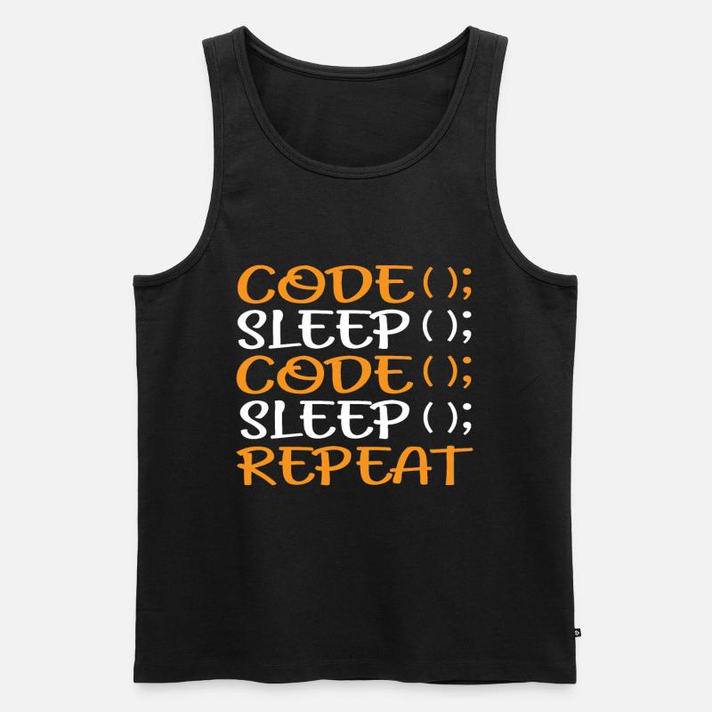 Programmer Coding Admin Funny Gift - Männer Premium Bio Tank Top - Schwarz