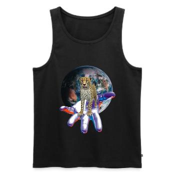 Geparden - Männer Premium Bio Tank Top - Schwarz - Vorne - Michal (187cm)