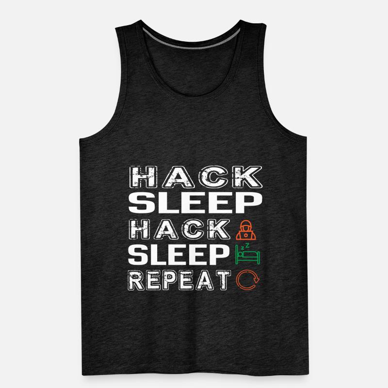 Hacker Hacking Programming Computer Men's Premium Organic Tank Top