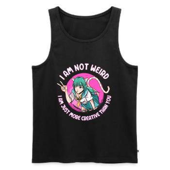 Anime Mädchen Geschenk - Männer Premium Bio Tank Top - Schwarz - Vorne - AI Model Male 178 light (178cm)