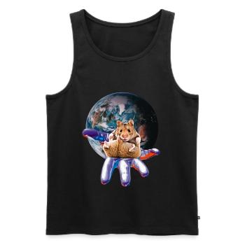 Hamster - Männer Premium Bio Tank Top - Schwarz - Vorne - AI Model Male 178 light (178cm)