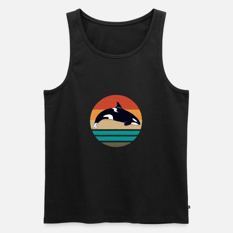 Süßes Orca Design - Männer Premium Bio Tank Top - Schwarz