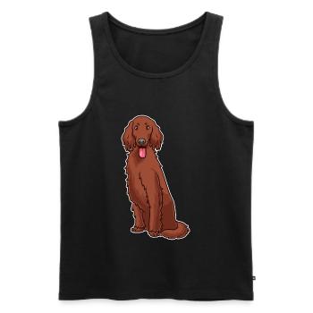 Irish Red Setter cadeau de chien - Débardeur bio Premium Homme - noir - Devant - Michal (187cm)