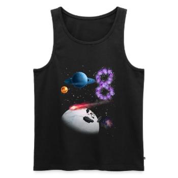 8. Geburtstag - Männer Premium Bio Tank Top - Schwarz - Vorne - Michal (187cm)