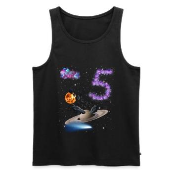 5. Geburtstag - Männer Premium Bio Tank Top - Schwarz - Vorne - AI Model Male 178 light (178cm)