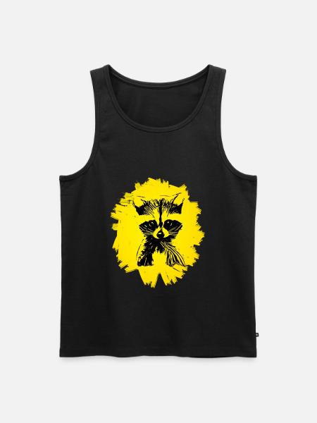 raccoon - Men's Premium Organic Tank Top - black
