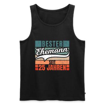 Silberhochzeit Ehemann 25 Jahre Ehe Geschenk - Männer Premium Bio Tank Top - Schwarz - Vorne - Michal (187cm)
