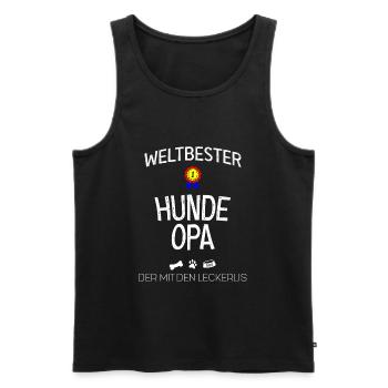 Lustiger Beste Hunde Opa Der Mit Den Leckerlis - Männer Premium Bio Tank Top - Schwarz - Vorne - AI Model Male 178 light (178cm)