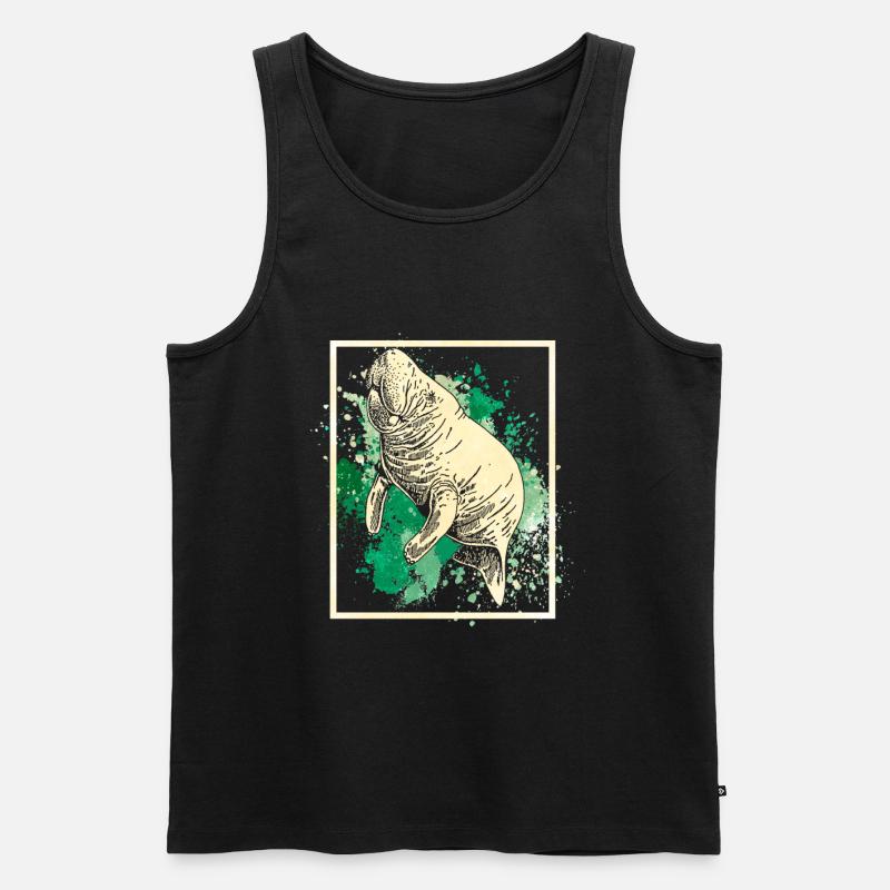 Seekuh - Männer Premium Bio Tank Top - Schwarz