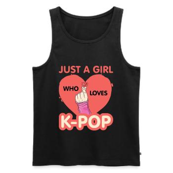 K-Pop - Männer Premium Bio Tank Top - Schwarz - Vorne - AI Model Male 178 light (178cm)