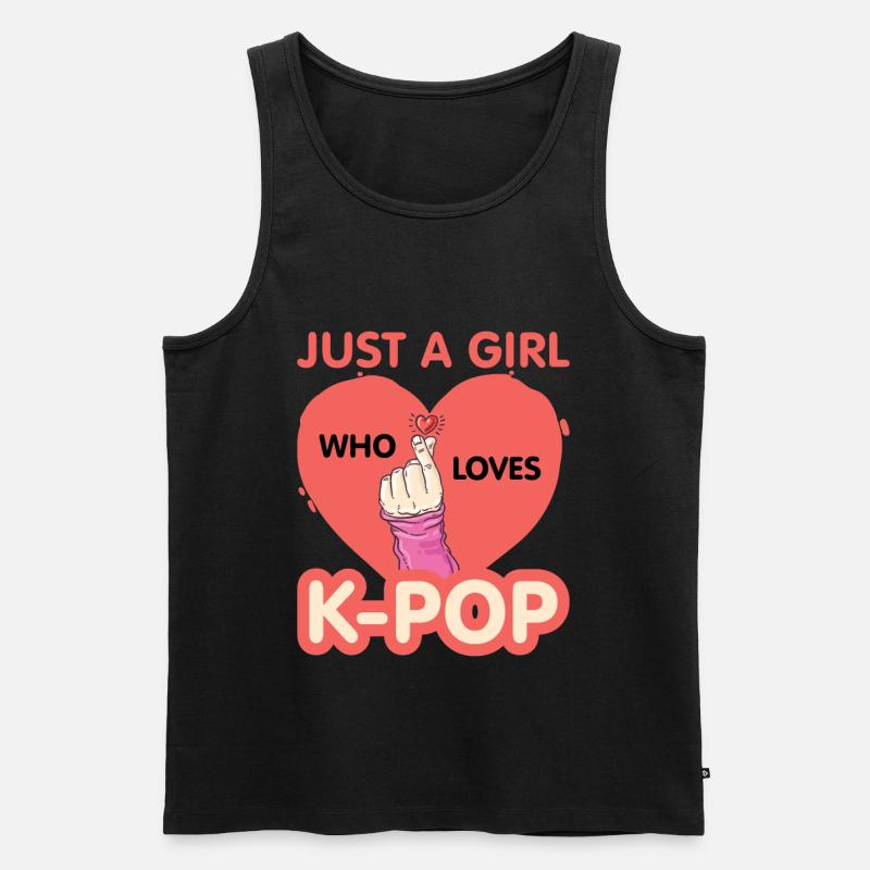 K-Pop - Männer Premium Bio Tank Top - Schwarz