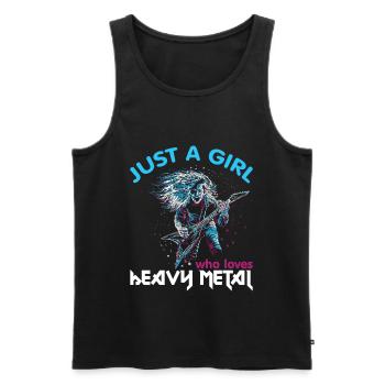 Heavy Metal fille fille metal musique de musique - Débardeur bio Premium Homme - noir - Devant - Michal (187cm)