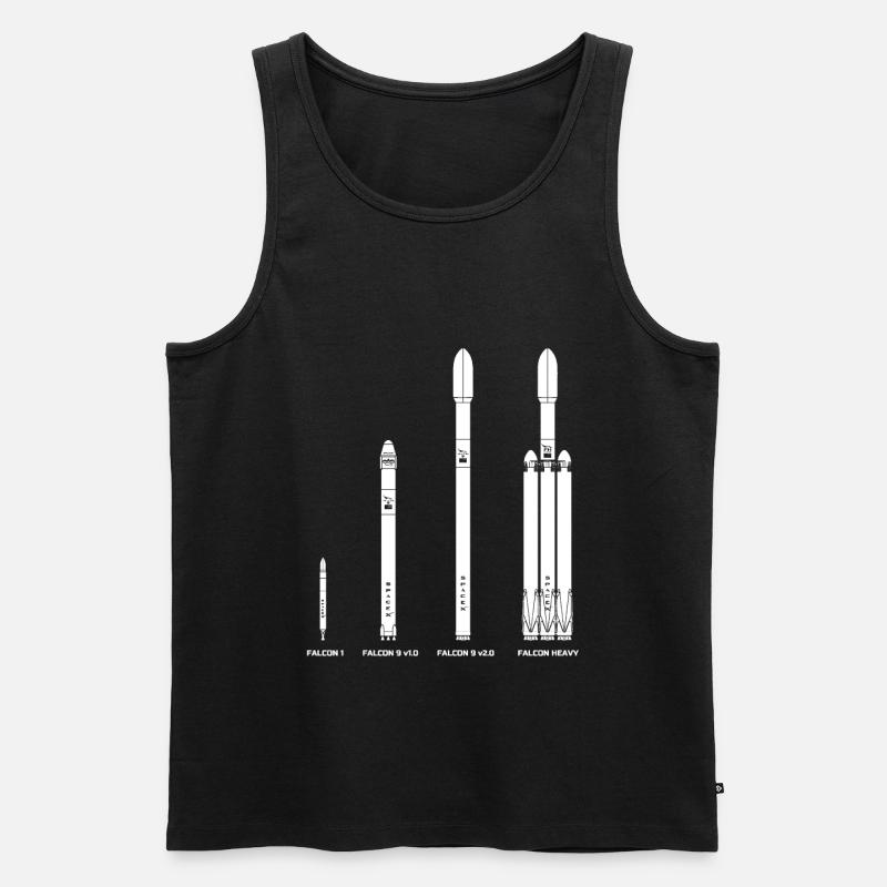 Falcon Raketen Evolution - Männer Premium Bio Tank Top - Schwarz