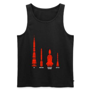 Rockets Soviet Union Russia - Men's Premium Organic Tank Top - black - Front - AI Model Male 178 light (178cm)