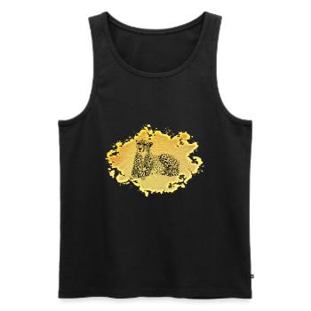 cheetah - Men's Premium Organic Tank Top - black - Front - Michal (187cm)