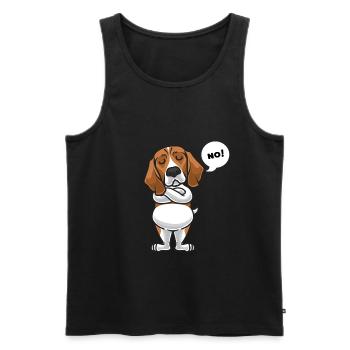 Sturer Beagle Dog Funny - Men's Premium Organic Tank Top - black - Front - Michal (187cm)