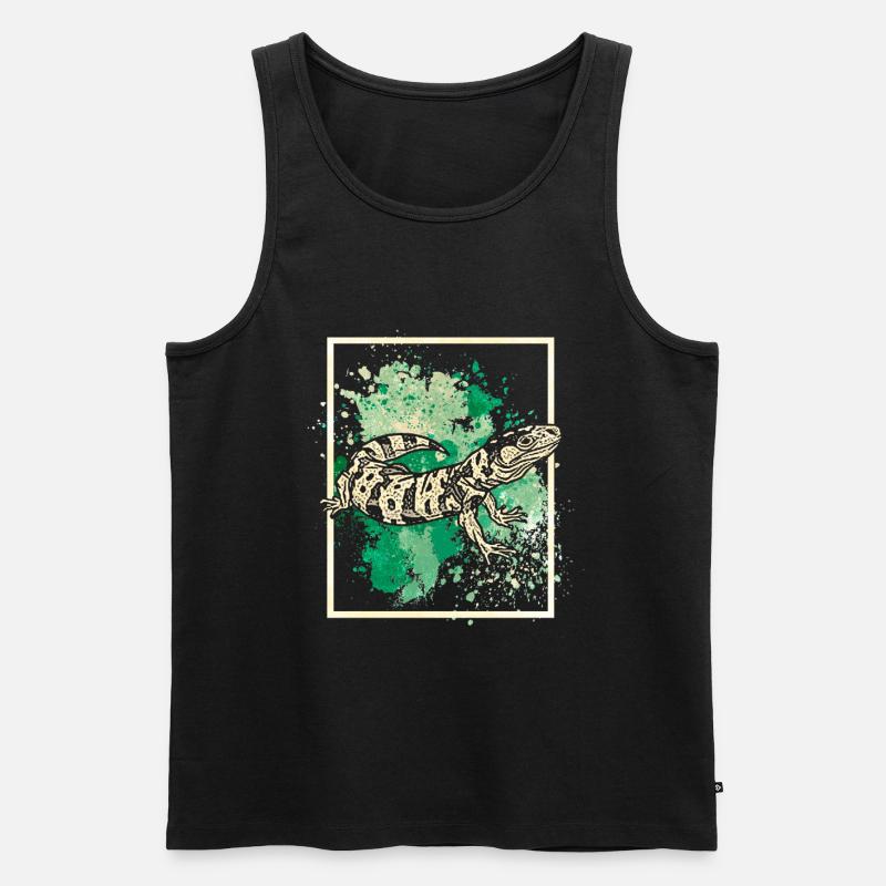 Salamander - Männer Premium Bio Tank Top - Schwarz