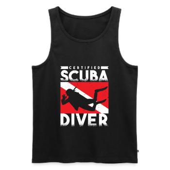 Taucher Tauchen Geschenk - Männer Premium Bio Tank Top - Schwarz - Vorne - Michal (187cm)