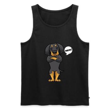 Sturer Brandlbracke Hund lustig Hundetraining - Männer Premium Bio Tank Top - Schwarz - Vorne - Michal (187cm)