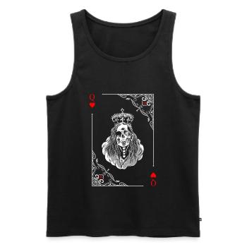 Card Symbols Playing Cards Heart Checkers Card Game - Men's Premium Organic Tank Top - black - Front - AI Model Male 178 light (178cm)