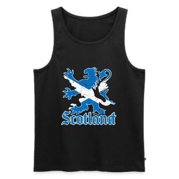 Scotland coat of arms - Men's Premium Organic Tank Top - black - Front - Michal (187cm)