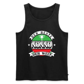 Italienischer Opa Bester Nonno - Männer Premium Bio Tank Top - Schwarz - Vorne - Michal (187cm)